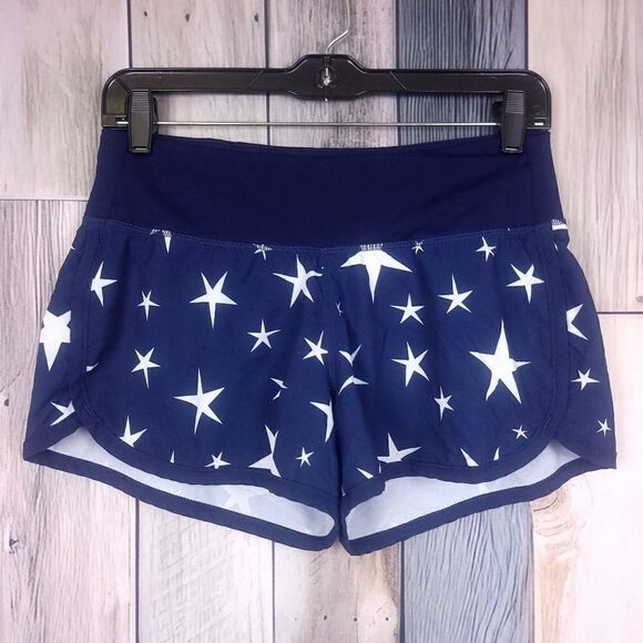 New Balance Blue White Star Print Shorts Size Small - Picture 1 of 5